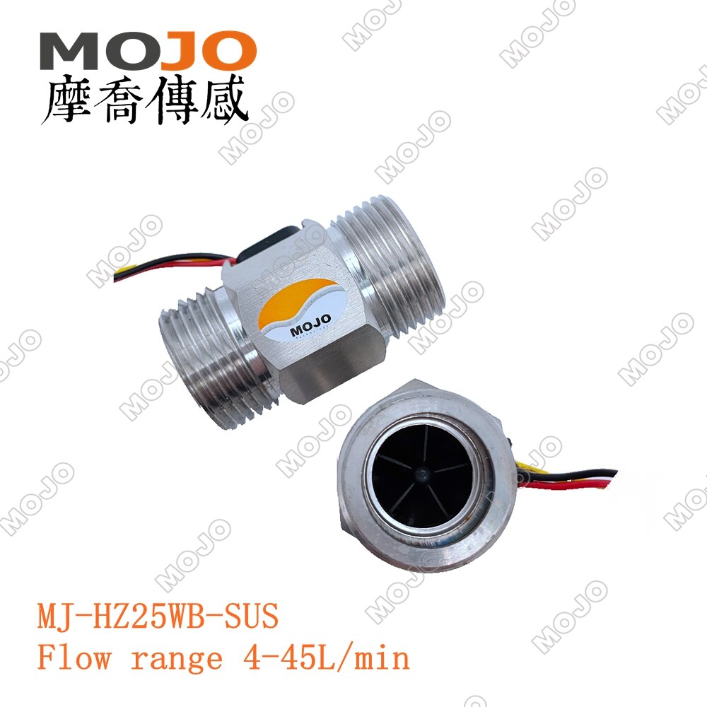 Hall flow sensor MJ-HZ25WB-SUS G1" 4-45L/min Water Flow Hall Sensor Switch Flow Meter For Industrial turbine flowmeter