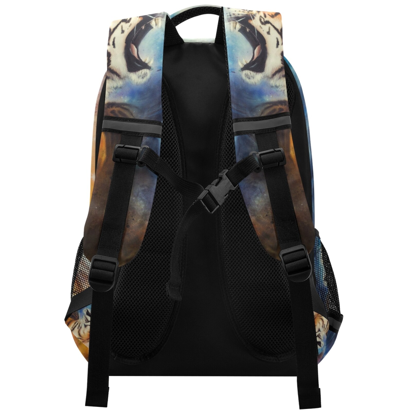 Schulrucksack mit tigerfellmuster für Teenager und jungen, großes fassungsvermöGen, reflektierender streifen, Laptop-Rucksack, mochila