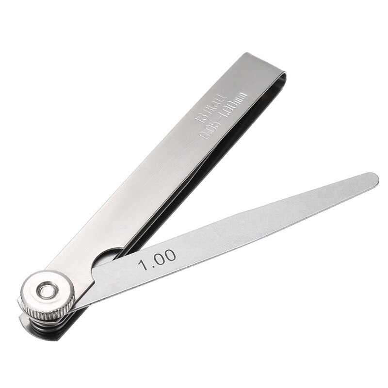 0.05mm~1mm Thickness Gage Gap Filler Guage Metric 13 Blades Feeler Gauge Ruler Securely 65Mn Alloy Steel Measurment Tool