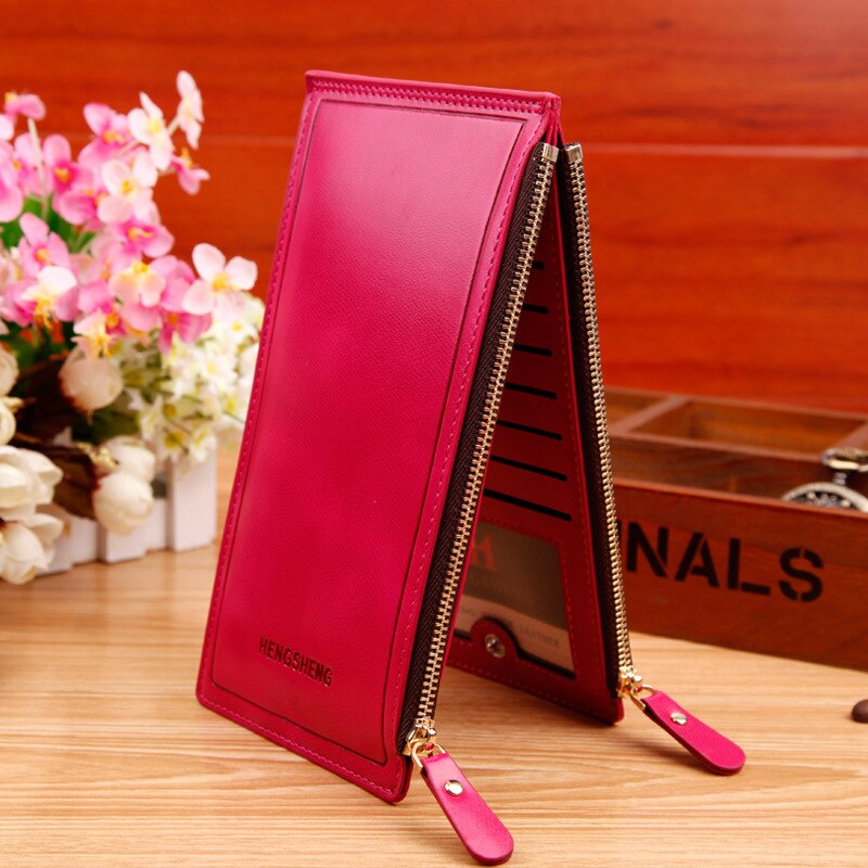 Baellerry – portefeuille en cuir pour femmes, porte-cartes, pochette décontractée, fermeture éclair, à loquet,: 01