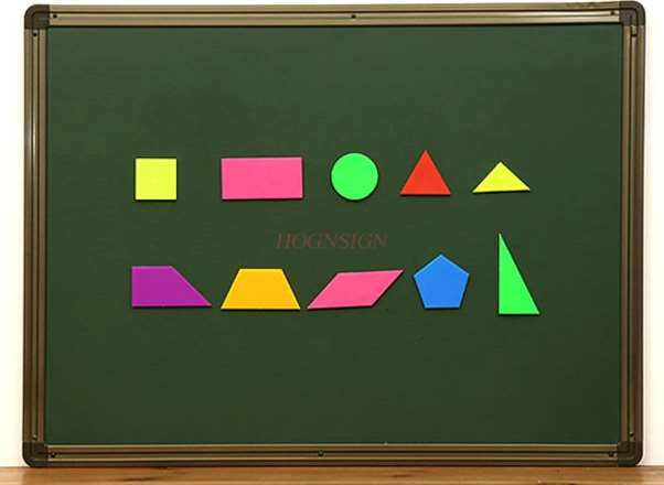 mathematics teaching aids 1pcs Circular magnetic teaching aids Square rectangle Triangle Magnetic small teaching aids