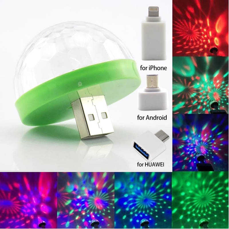 Mini Disco Verlichting LED Draagbare USB Stage Party Decoratie DC 5V USB Magische Bal Voor Thuis Karaoke Kleurrijke Effect DJ Verlichting