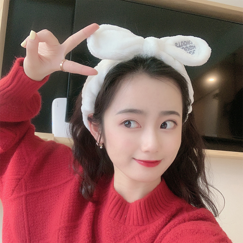 Diademas con lazo de vellón para mujer y niña, bandana suave y cálida con orejas de Animal, turbante, accesorios para el cabello