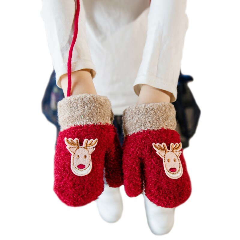 Gants de noël pour enfants | Gants d'hiver, gants en coton pour enfants: Rouge