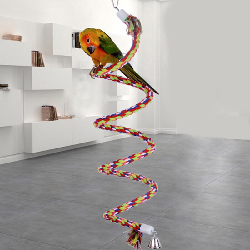 Jouets à Mâcher Pour Oiseaux - Lot De 3 Avec Cloche, Pierre Minérale, Pour Perroquets - 9