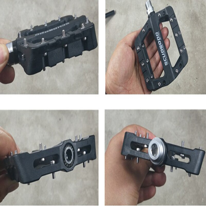 Bikein mtb pedaler nylon fiber ultralet flad pedal xc am bmx mountain road bike anti-slip fast gear big foot cykelpedaler