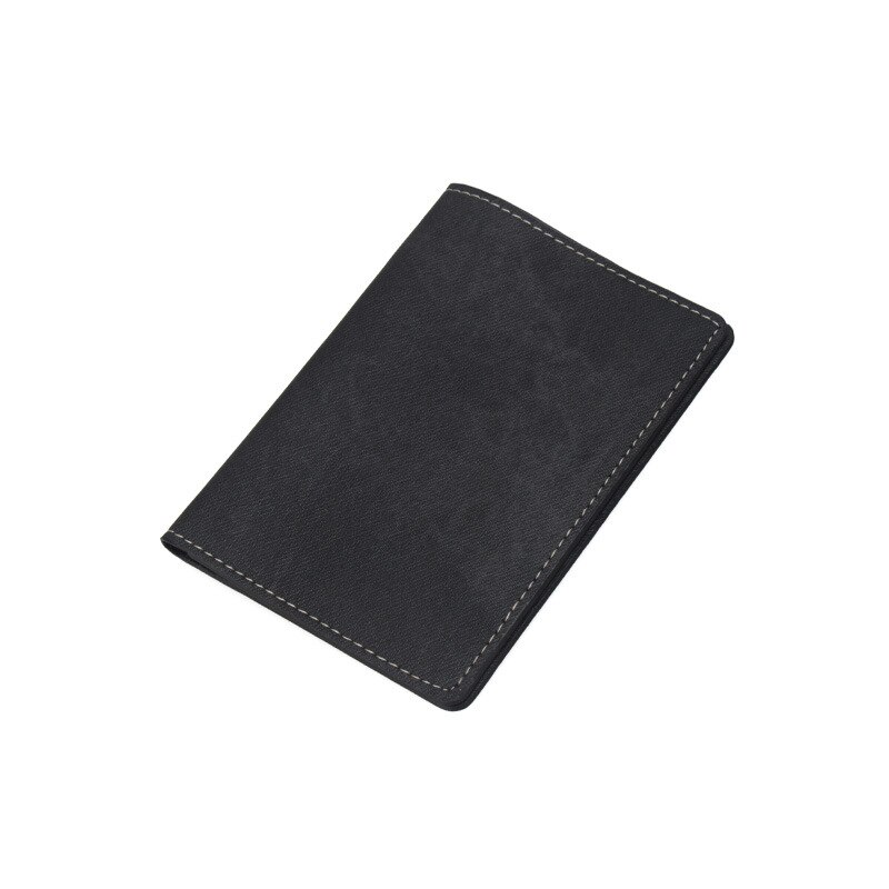 PU Leder unisex Nachahmung Denim Reisepass fallen Abdeckung Schutz fallen lässig Kreditkarten Halfter Für Männer Frauen: Schwarz