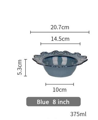 plates tableware dinner plates ceramic embossed pattern porcelain dessert plate cake plate