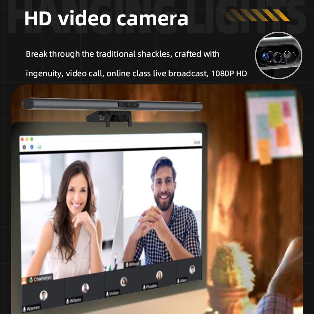 LED Screen Desk Lamp Monitor Hanging Lamp Eye Protection Computer Monitor Light Bar Touch Dimming Office Learning Reading Light