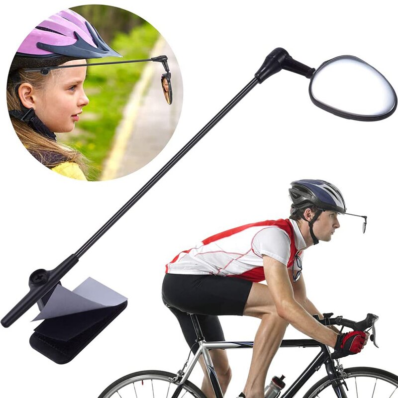2Pcs Bike Helm Spiegel 360 Grad Einstellbar Fahrrad Rückansicht Helm Spiegel für Erwachsene und Kinder: Default Title
