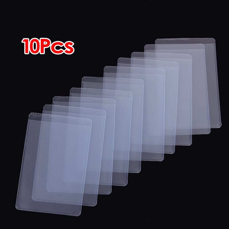 10Pcs Soft Clear Plastic Card Sleeves Protectors, for ID Cards, Band Cards, etc.: Default Title