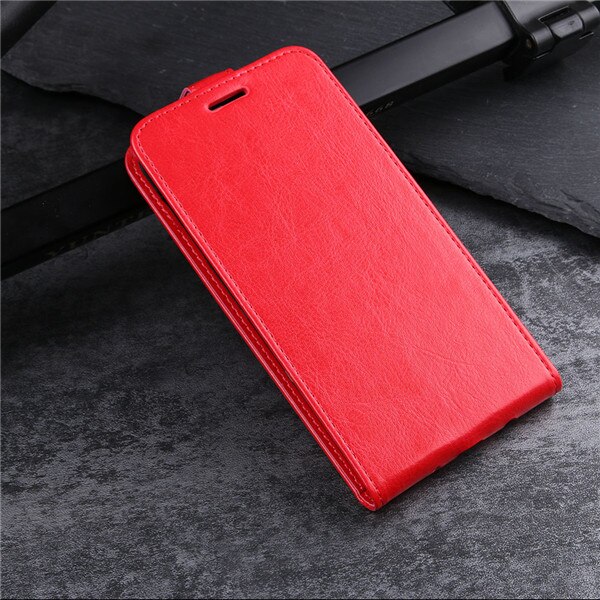 For Huawei Honor 9 Case Vertical Flip Wallet PU Leather Case For Huawei Honor 9 Cover Card Slots Magnetic Business Phone Bag: Red