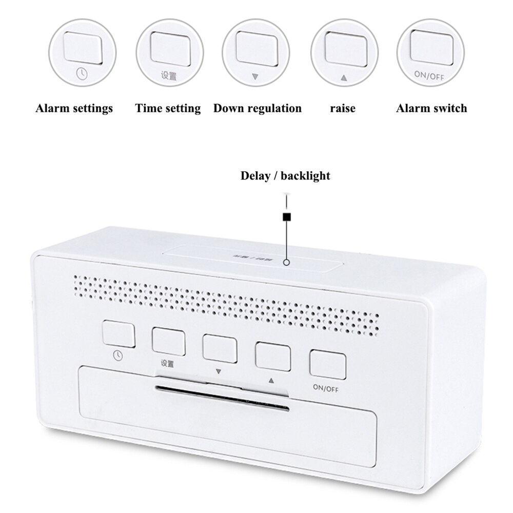 Deli newsey NS 881 electronic alarm clock student intelligent alarm clock multifunctional temperature and humidity meter