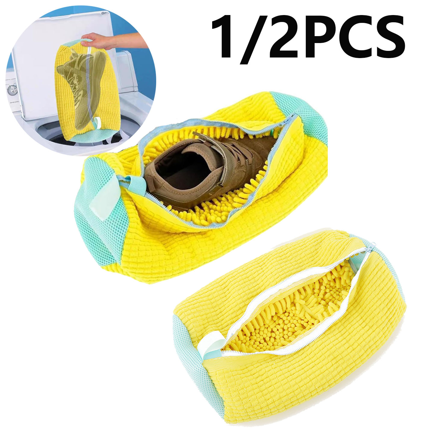 1/2PCS Waszak Gewatteerde Netto Was Schoenen Protector Huishoudelijke Machine Wassen Schoenen Zakken Vriendelijke Waszak Droogzakken