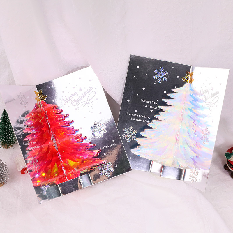 3D Pop Up Christmas Cards Handmade Merry Xmas Greeting Cards with Envelope Santa Carries Presents Paper Card for Xmas