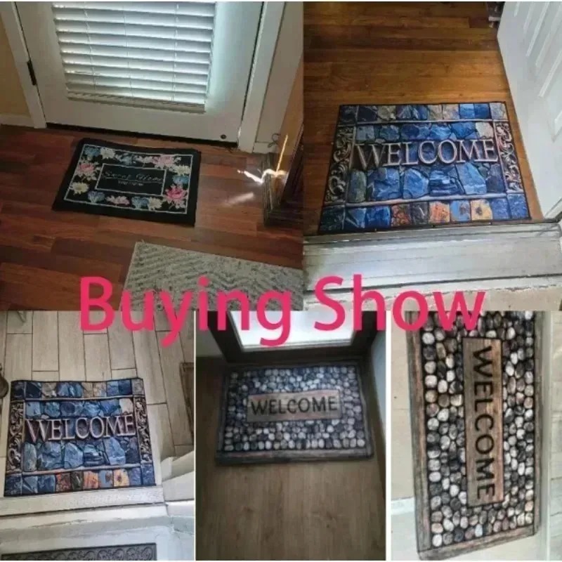 Alfombra de entrada lavable de color verde oscuro, alfombras para puerta delantera, alfombras pequeñas para baño interior, alfombra fina Floral Vintage para decoración bohemia de cocina