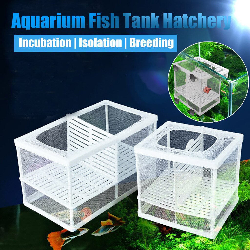 Aquarium Fish Breeding Breeder Box Baby Fish Hatchery Isolation Net Fish Tank Incubator Box Hanging Aquarium Accessory Supplies