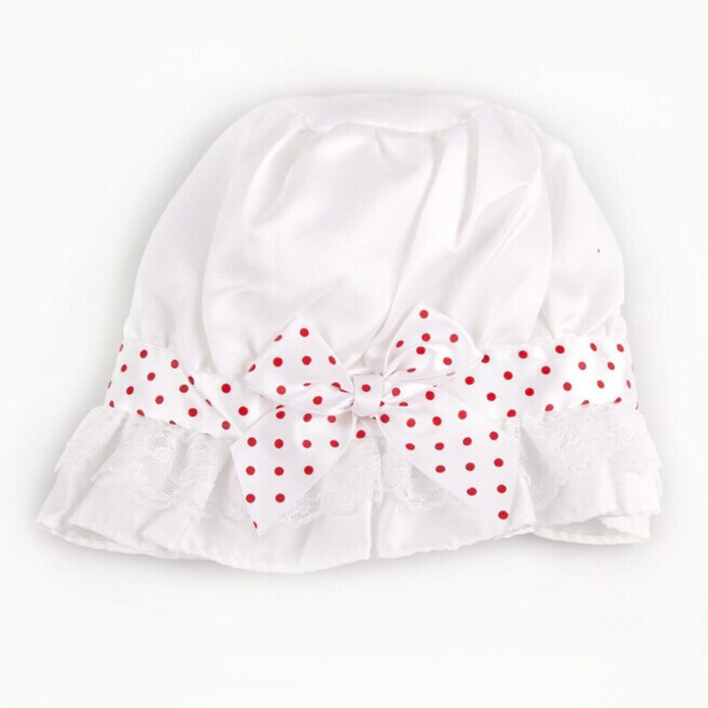 Nette Spitze Neugeborenen Baby Hut Fotografie Requisiten Blume Sommer Baby Zubehör Mädchen Sonnenhut Atmungs Tupfen Beanie Hut Kappe