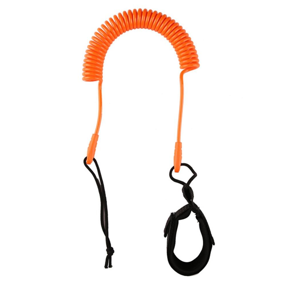 10ft perna corda prancha cinta elástica stretchable seguro paddle trela enrolado tornozelo levante-se tração jangada surf kayak acessório: Orange