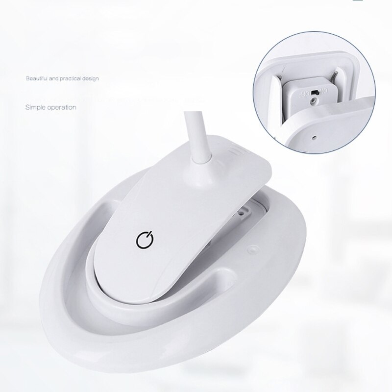 5X 10X Rechargeable Magnifying Glass with Stand & Clamp ,Brightness Adjustable Y4QC