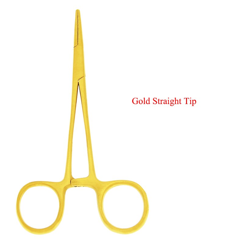 12.5cm Hand Tool Hemostatic Forceps Pet Hair Clamp Fishing Locking Pliers Epilation Tools Straight Curved Tip Pet Forceps D0001A: D0001A-10