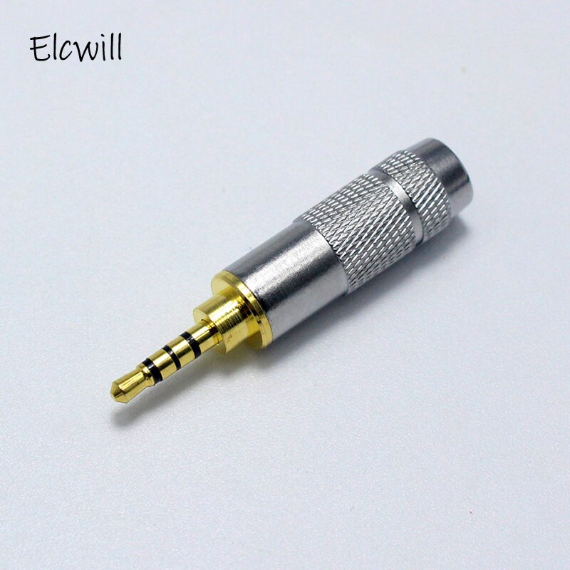 2.5mm Jack 3 Pole 4 Pole Male Connector Adapter for DIY Stereo Headset Earphone/Repair Earphone Speaker with Metal Shell