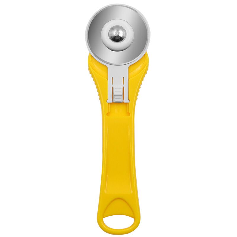 Manual cloth cutter, pulley cutter, roller cutter, cloth cutter, 45mm round wheel cloth cutter, DIY patchwork: yellow