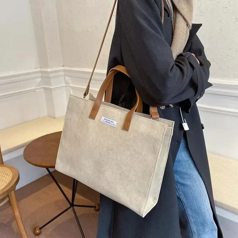 Bolsos de pana para mujer, bandoleras Vintage, bolso cruzado para compras