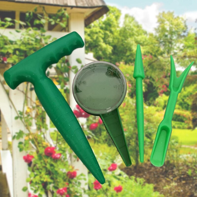 4pcs/Set Kit Mini Seeder and Plant Tool Nursery Plant Seedling Cultivate Tools Garden Transplanting Planting Tools