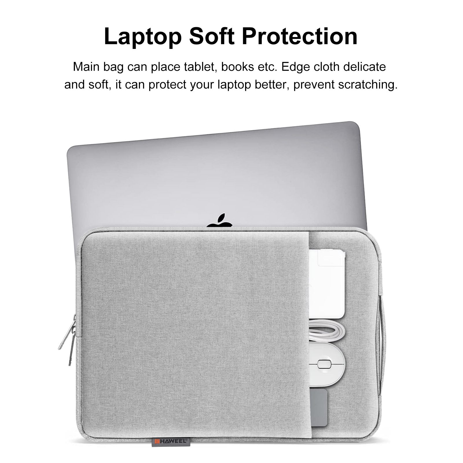 HAWEEL Wodoodporny pokrowiec na laptopa Torba na notebooka Torba na Macbooka i uchwyt na laptopa 15-16,7 cala, 14-15 cala, 12,5-13,5 cala