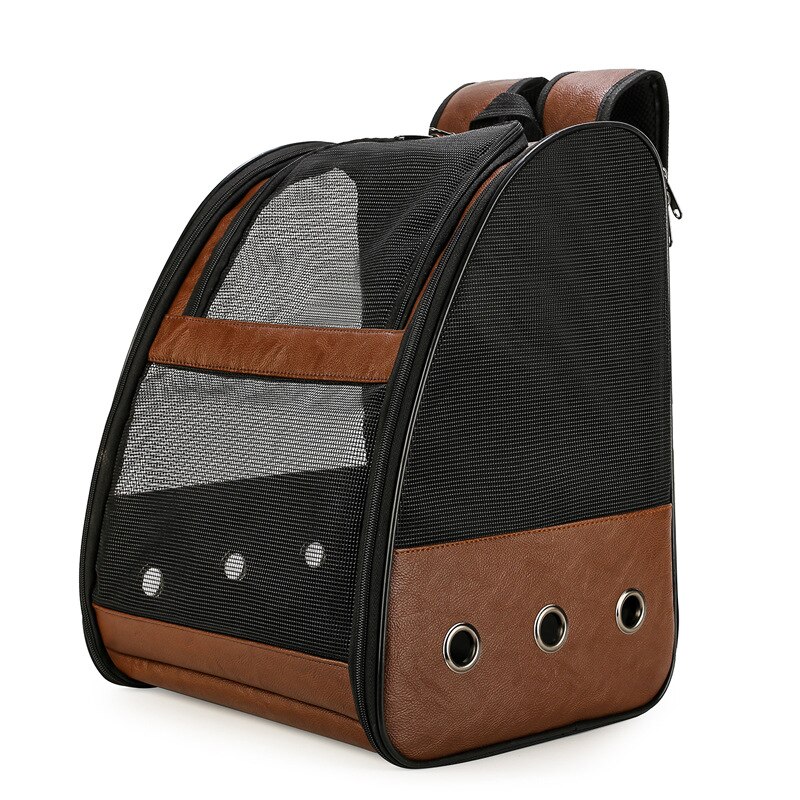 Opvouwbare Cat Rugzak Ademend Pet Carrier Voor Katten Honden Outdoor Reizen Huisdier Draagtas Duurzaam Opvouwbare Schouder Huisdier Rugzak: Brown