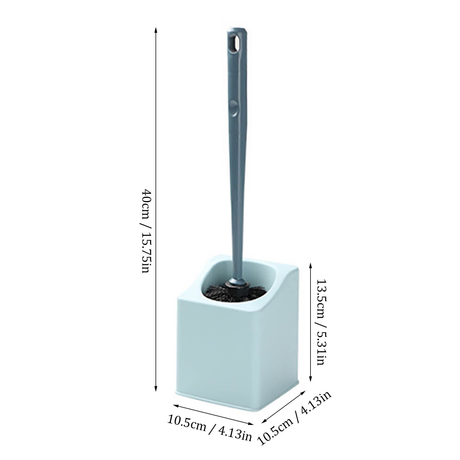 Wall Mount Toilet Brush Set Long Handle Bathroom Soft Brush Holder With Lid Thoroughly Clean Any Corner Lightweight Durable #38