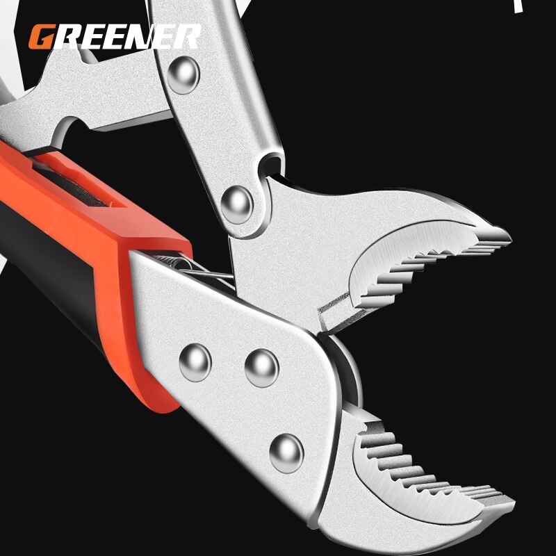 Greener Multi-function Locking Clamp 5" 7" 9"10" 11" Vise Grip Welding Clamp C-clamp Sheet Curved Jaw Straight Steel Clamp Plier
