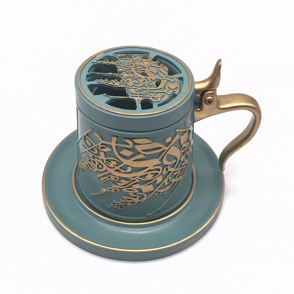 Brûleur d'encens en résine arabe Bakhoor boîte moyen-orient Dukhoon pour porte-brûleur Oud à la maison