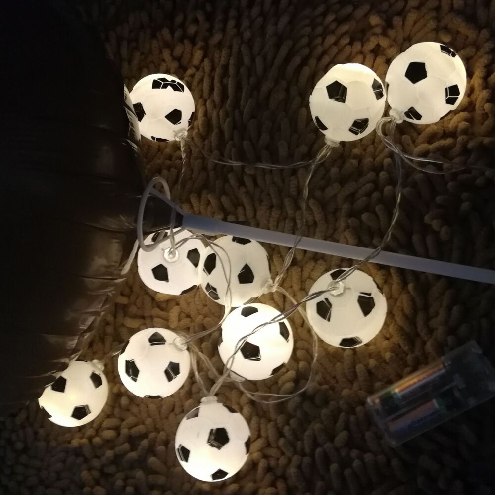 10LEDs FußBall Schnur Lichter DIY FußBall zubehör Atmosphäbetreffend für Bar Verein Festival Partei Terrasse Garten Zimmer Dekoration