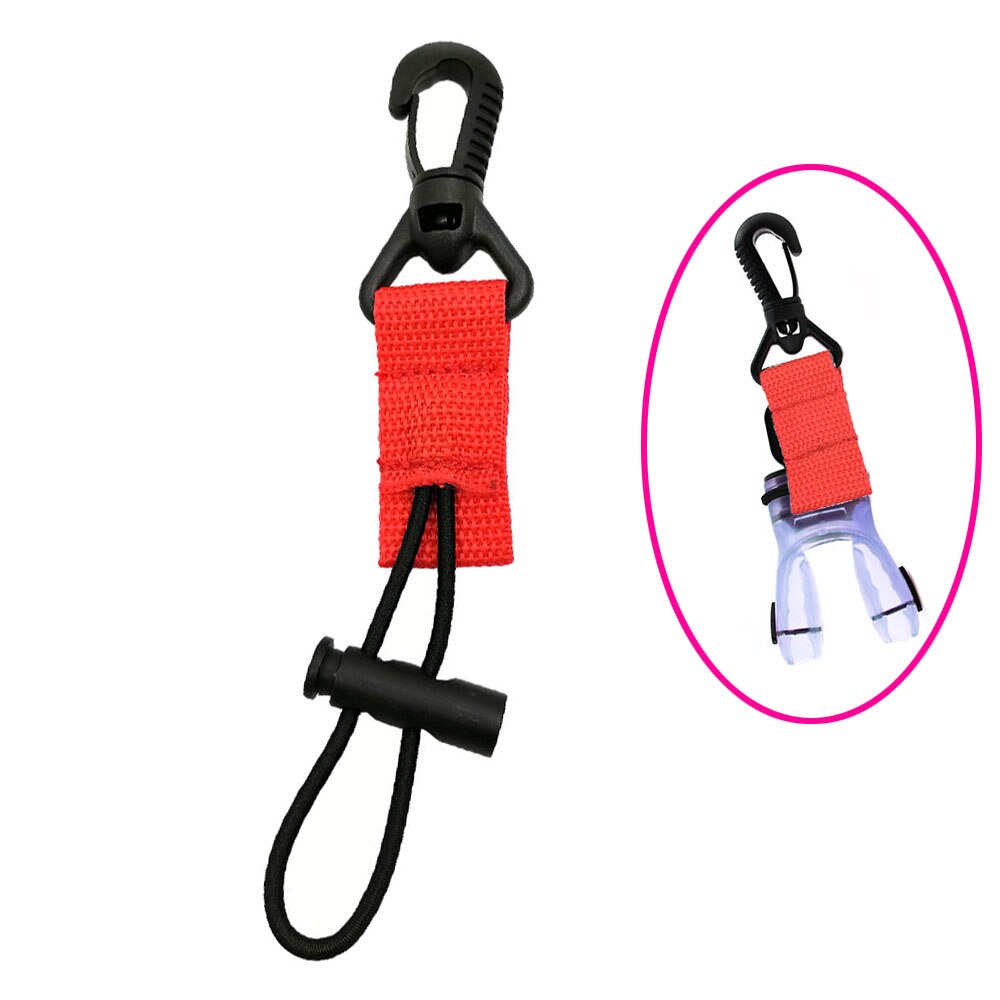 Ajustável mergulho snorkel silicone mordida bocal gancho diver saco engrenagem transportadora