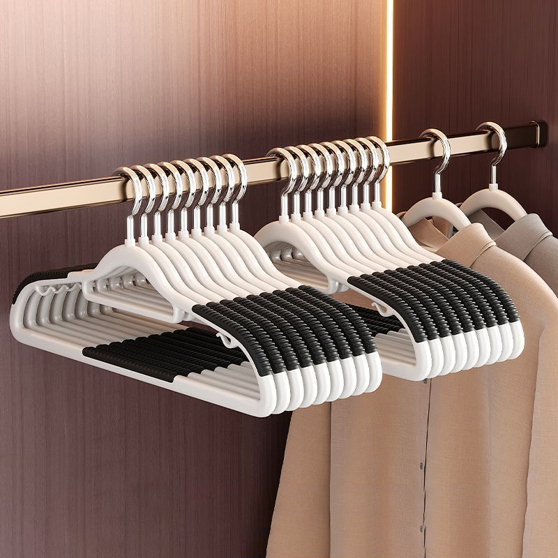 10 kpl liukumatonta dippimuovista valmistettua vaateripustinta asuntolan vaatteiden kuivaukseen aikuisten vaatteiden kuivausteline kotitalouksien paksujen vaatteiden tuki: Punainen