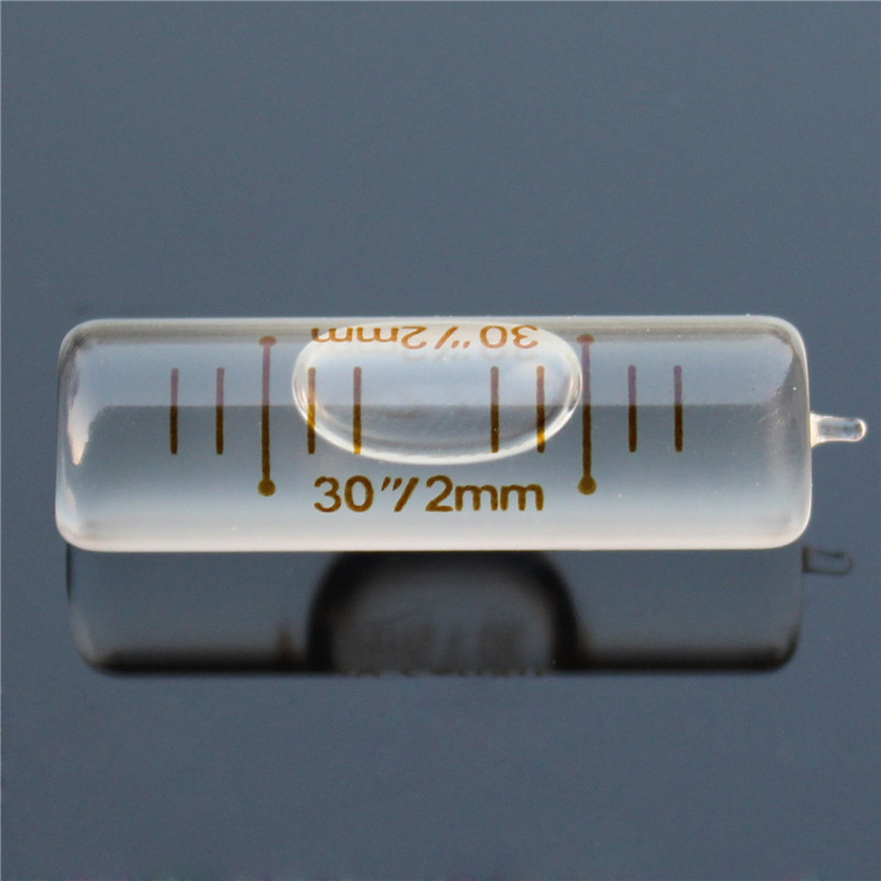 Glas horisontell pärla mini liten vattenpass hög precision nivå bubbla bärbar bubbelnivå diameter 10.5mm: 10.5 x 37(0.15mm) w