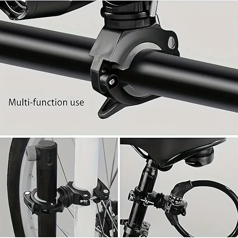 Fahrrad-Taschenlampenhalter, Fahrrad-Montagehalterung, Taschenlampenhalter 360° ° Rotationsbrenner-Clip für Radfahren, Reiten, Sattelstützenklemme