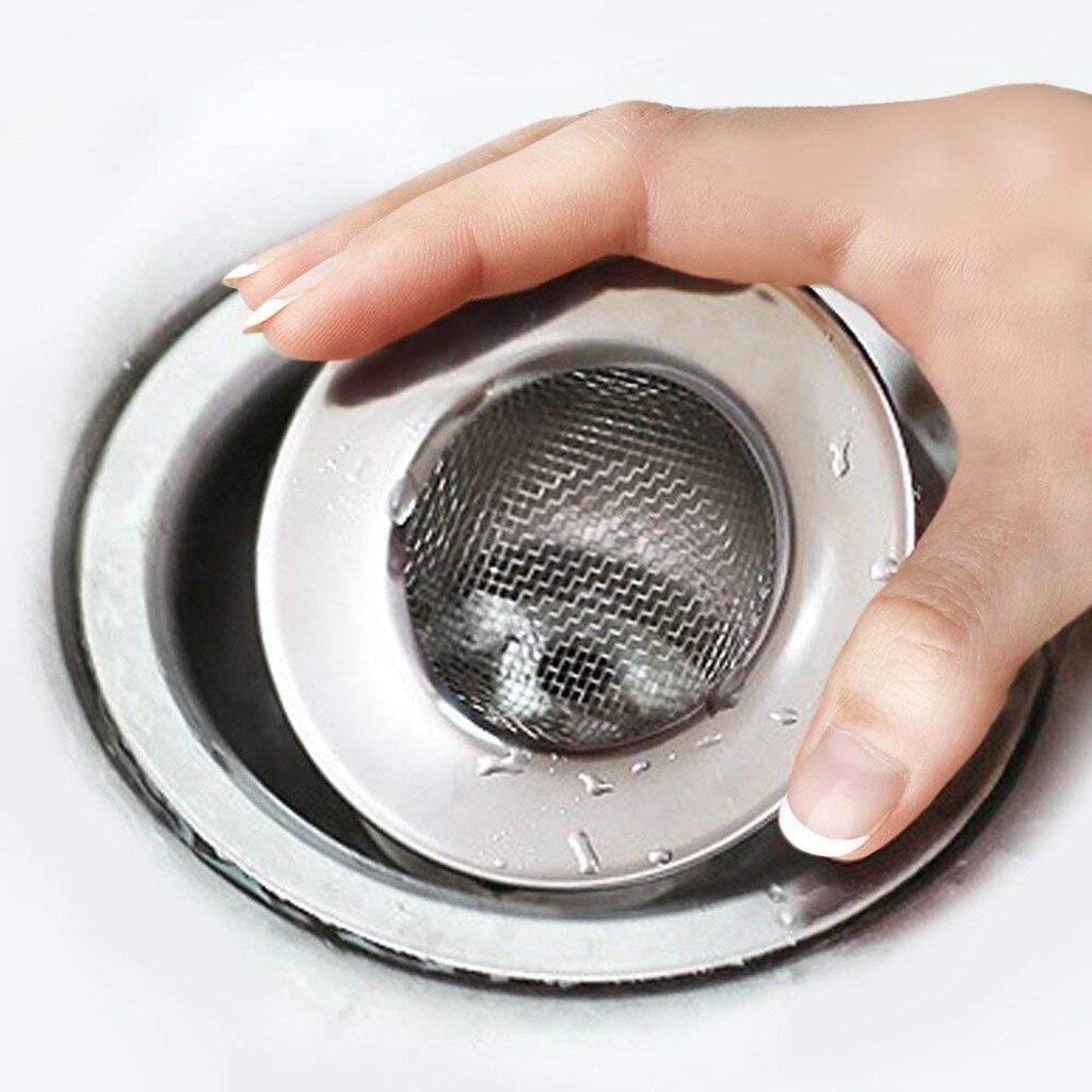 Home Kitchen Sink Drain Strainer Stainless Steel Mesh Basket Strainer 7.5cm/3in Metal Sink Strainer