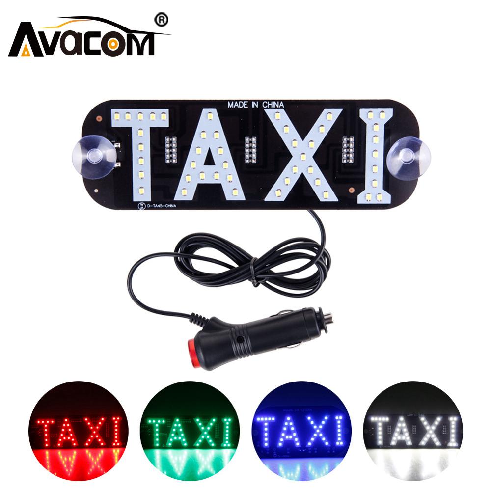 Avacom 1Pcs Led Taxi Display Signaal Indicator 12V Led Cab Top Teken Voorruit Lamp Voor Kia/ lada/Hyundai/Renault/Ford/Vw