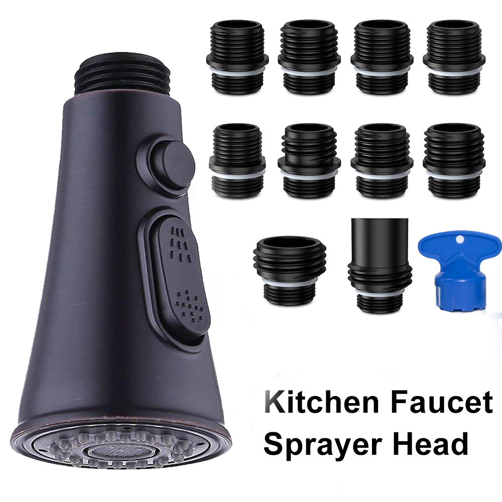 Kitchen Faucet Head Replacement 3 Modes Faucet Sprayer 9 Nozzles Sprayer Water Saving Shower Bathroom Basin Sink Tap Replacement: Red