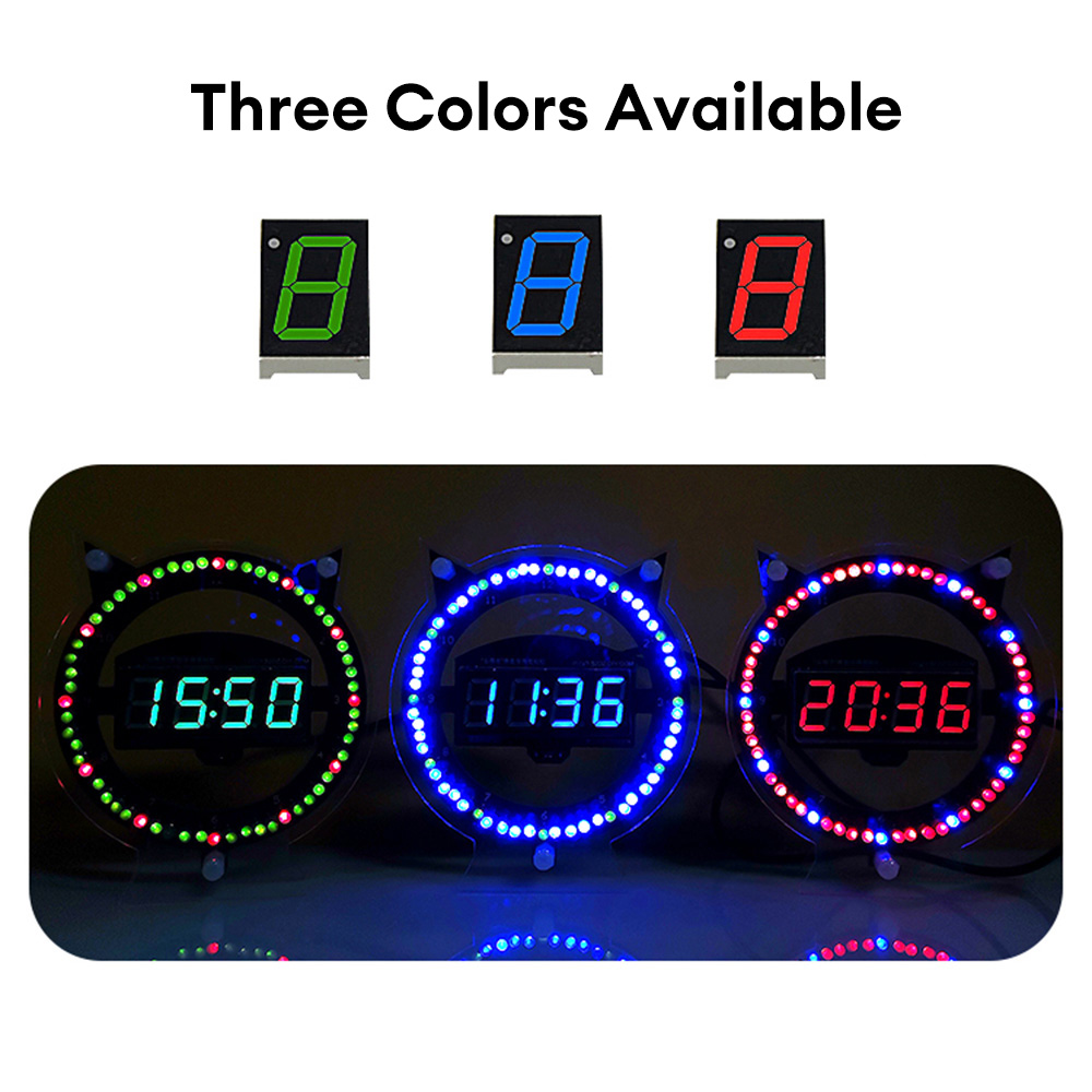 LED Fun Réveil DIY Électronique À Souder Kit Multi-fonction Horloge Lumière Contrôle Température Assemblée Kit De Soudage