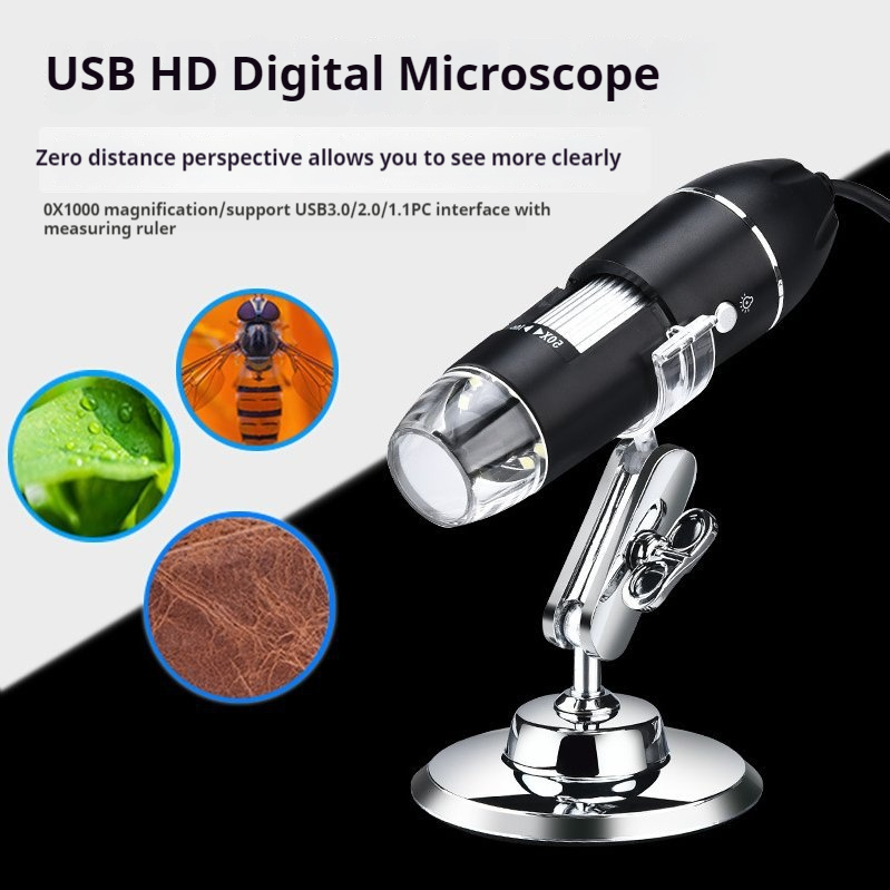 Digital Usb Microscope Three In One 1000X Electron Microscope 1600X Maintenance Magnifying Glass