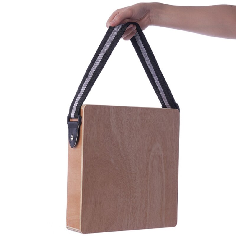 Resande trä cajon låda trumma bärbar hand trumma slagverk instrument med snodd trä musikinstrument