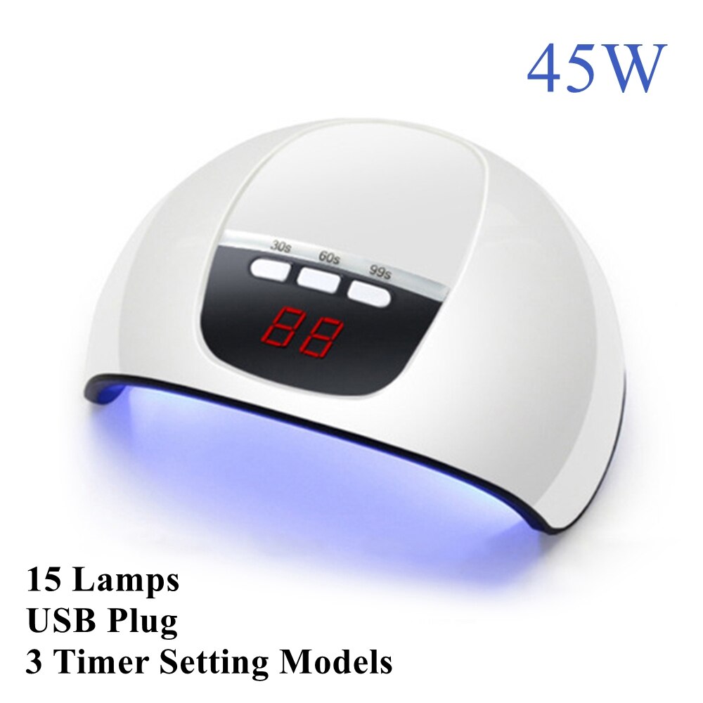 Sun S9-lámpara UV LED para secar esmalte, de uñas en Gel, para manicura, Reino Unido, EE. UU., con pantalla LCD: 45W