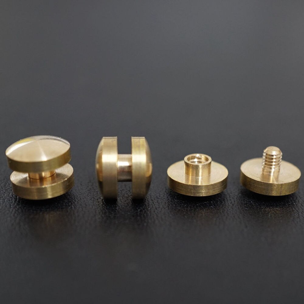 50 st Q3-9x2 Massief Messing riem schroef Chicago Schroef Leathercraft