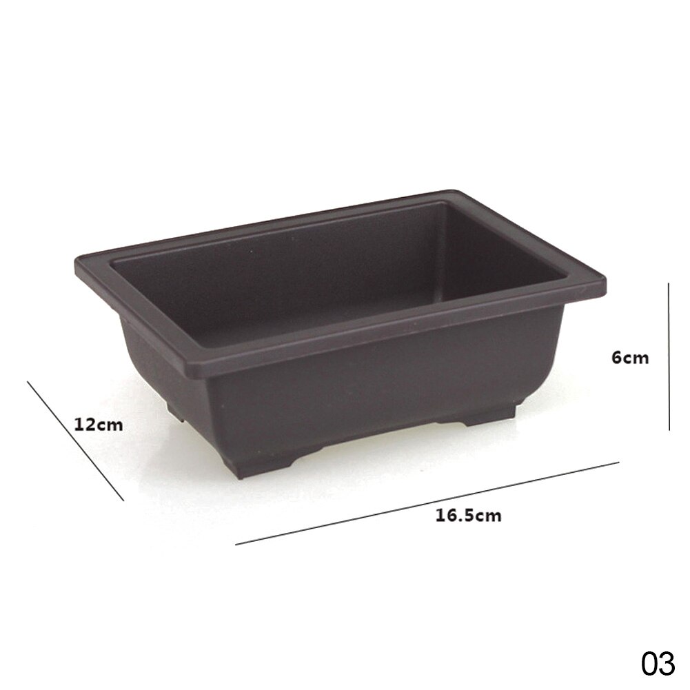 Vaso di fiori imitazione plastica balcone vasi quadrati fiore Bonsai ciotola vivaio bacino fioriera imitazione rettangolo per la decorazione del giardino: Rectangle S