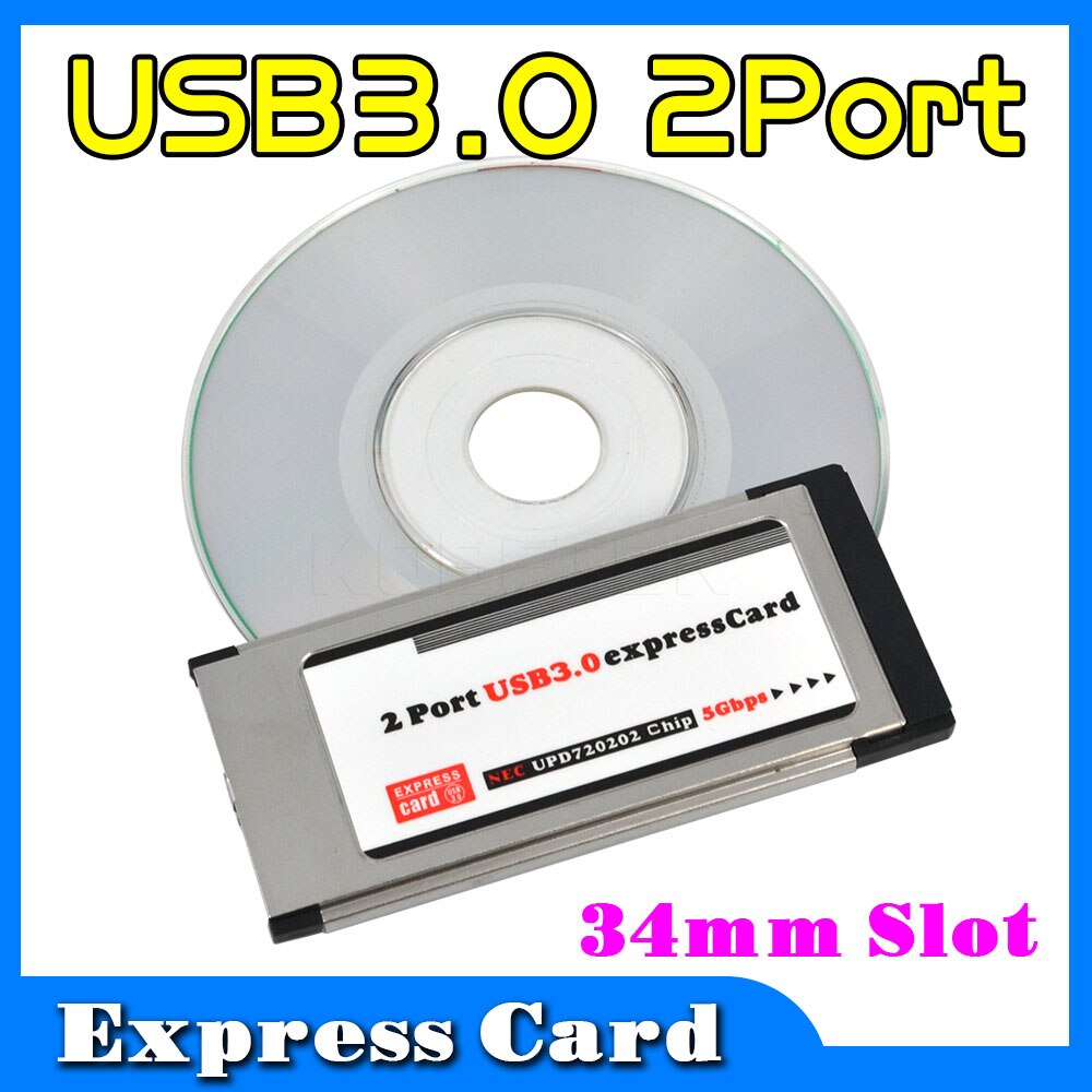 Kebidumei Super Speed Express Card Expresscard 34 Mm Tot 5Gbps Dual 2 Poorten Usb 3.0 Card Voeg Op kaarten