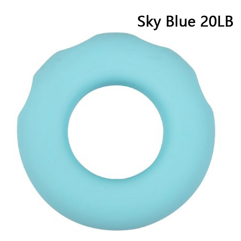 O Hand Gripper Grip Silicone Ring Hand Resistance Band Finger Stretcher-Exercise for Forearm Wrist Training Carpal Hand Expander: Sky Blue